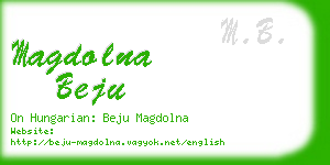 magdolna beju business card